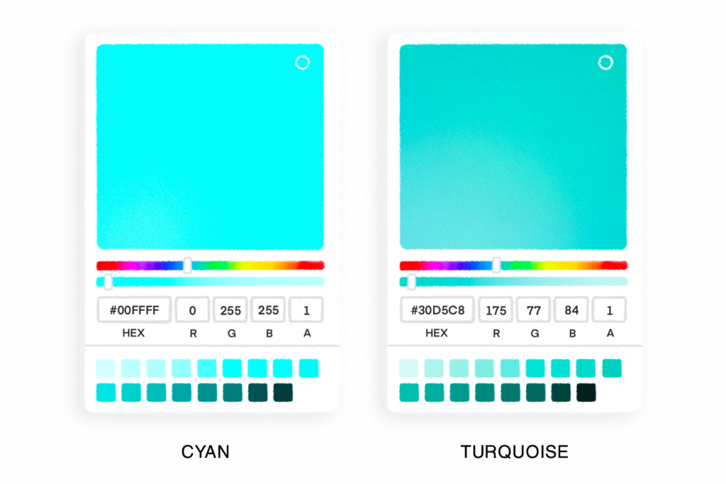 cyan color meaning
