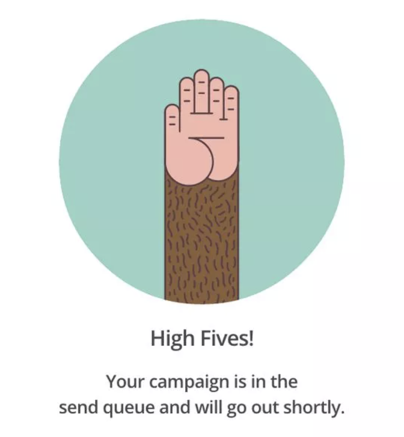 example of good ux writing mailchimp