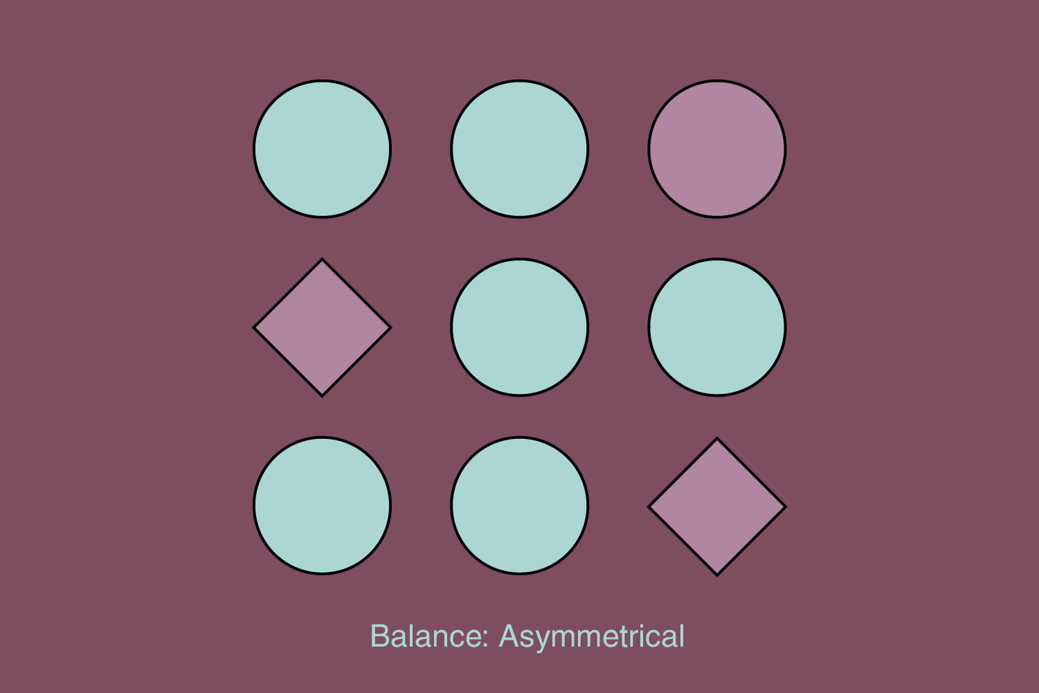 balance in design, asymmetrical